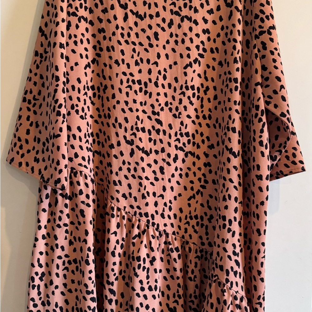 Hayden Pink and Black Midi Dress